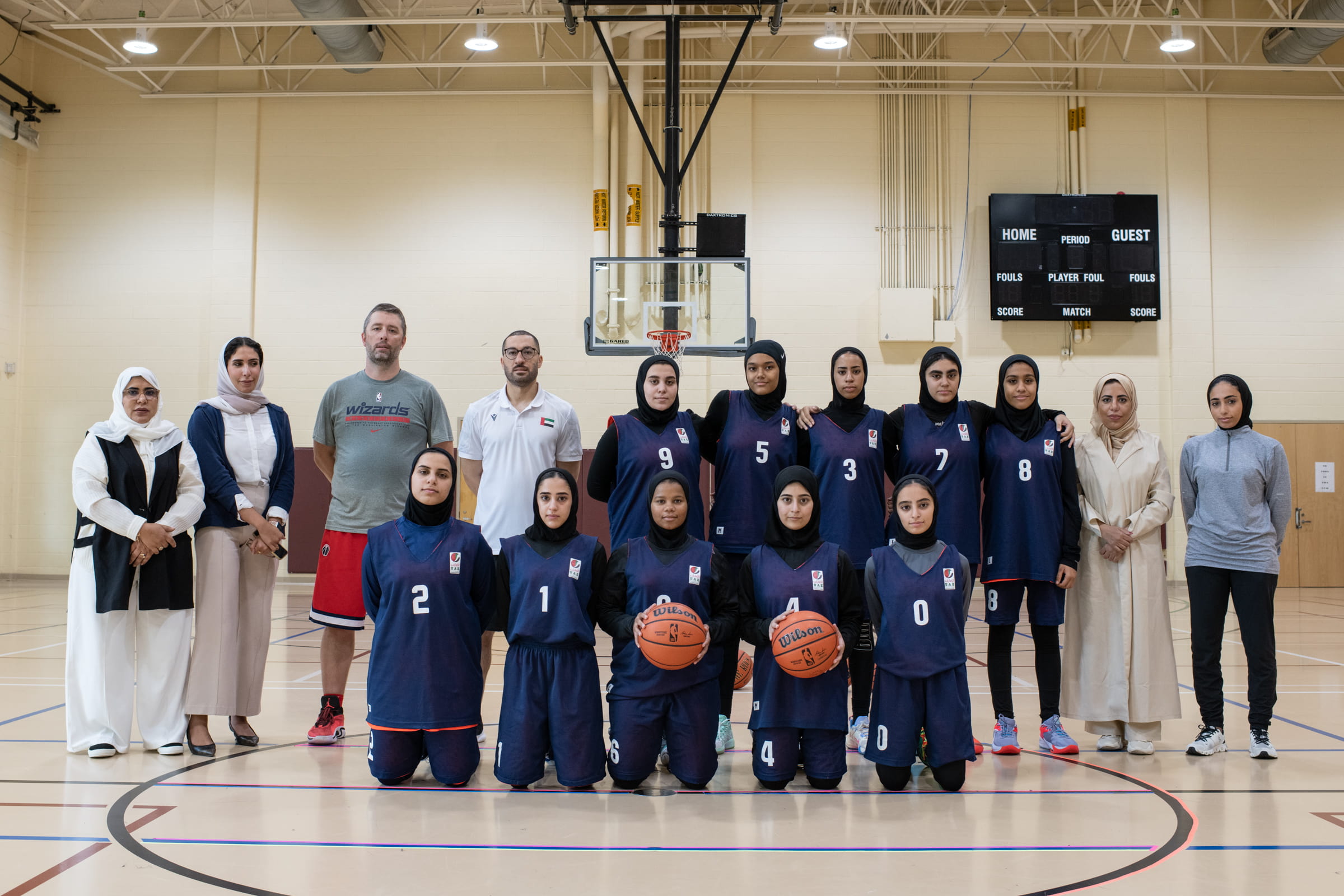 Group photo of UAE women basketball team