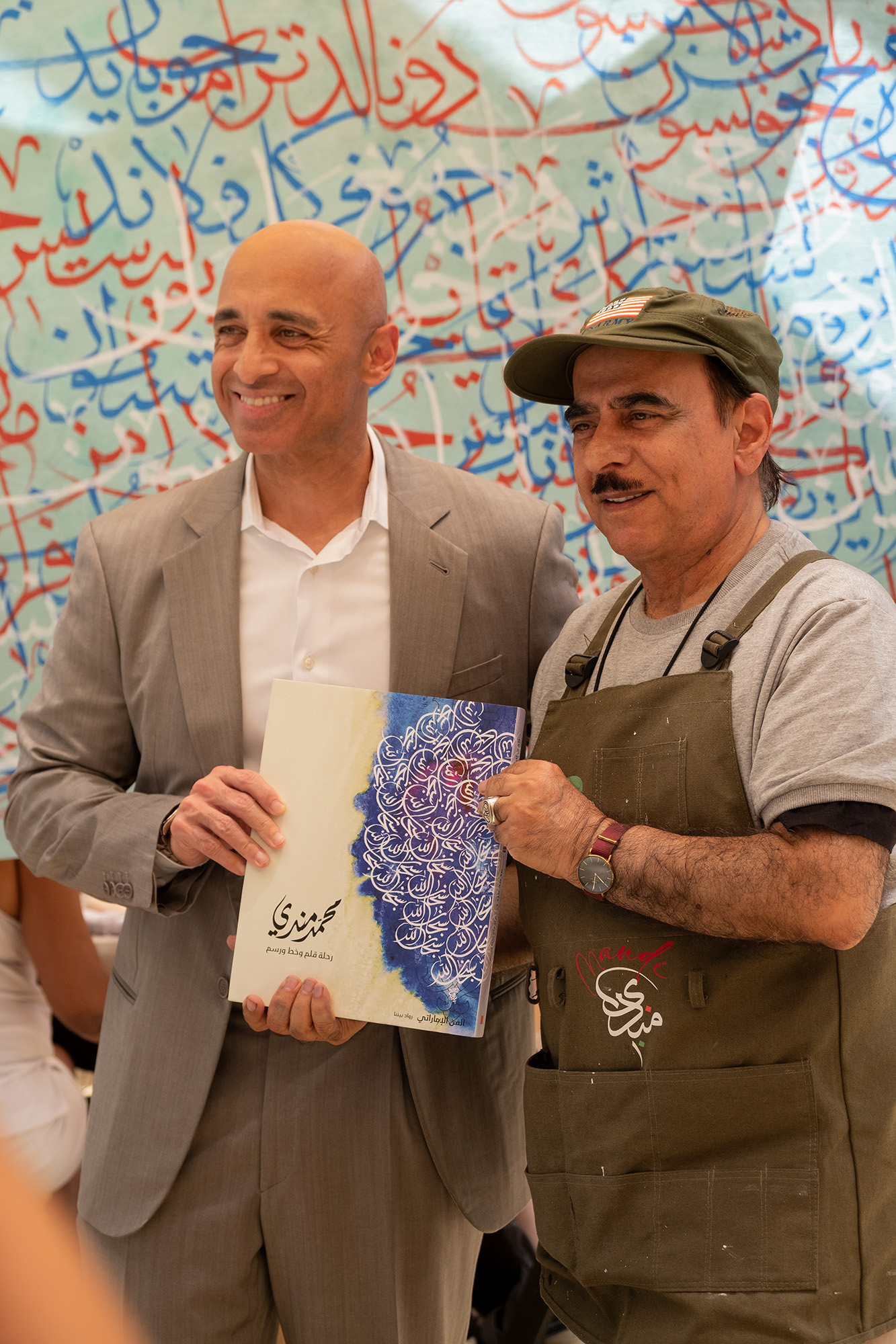 Mohammed Mandi posing with Ambassador Al Otaiba