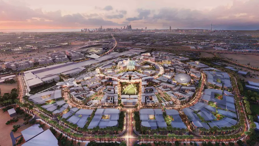 Aerial shot of Expo2020 Dubai site