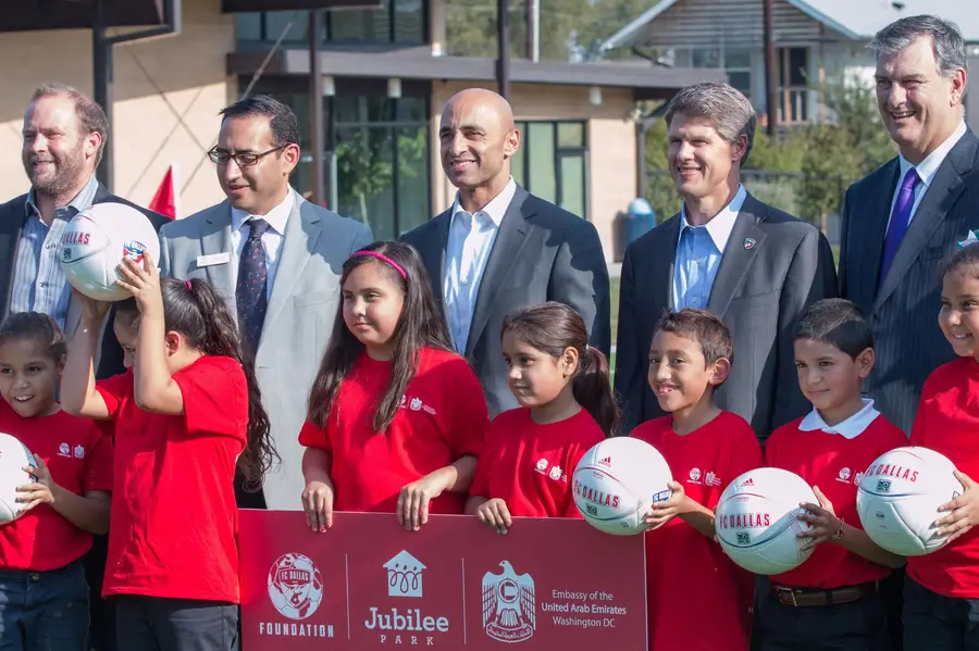 Yousef Al Otaiba, the UAE Ambassador to the United States, at Jubilee Park and Community Center in Dallas, Texas.
