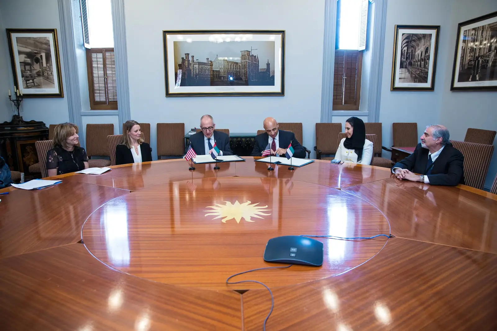 UAE Ambassador Yousef Al Otaiba and Smithsonian Secretary Dr. David J. Skorton