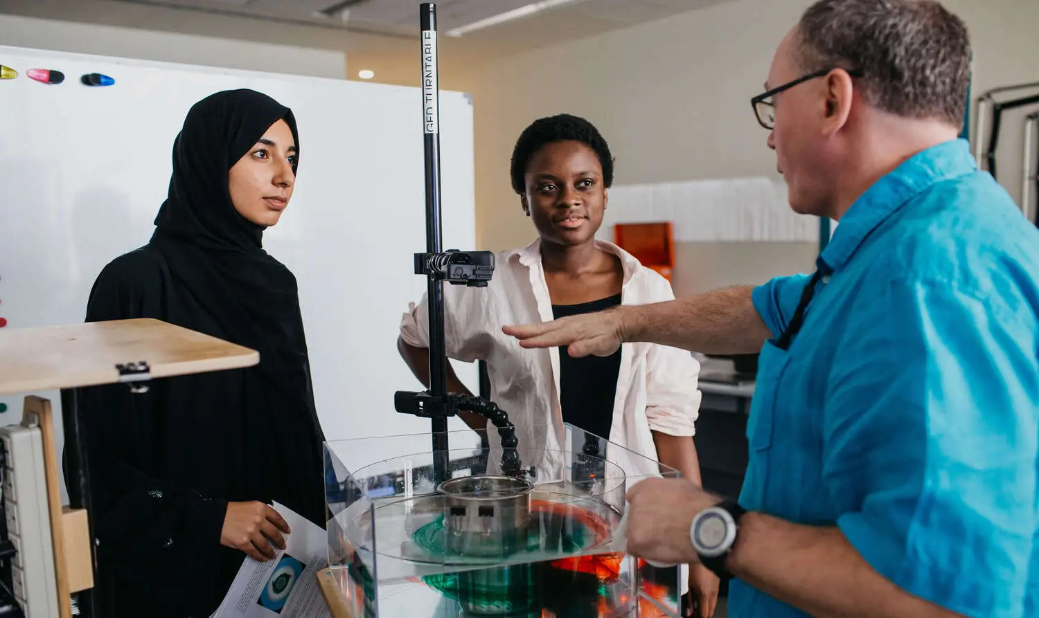 Emirati students and teachers at NYUAD