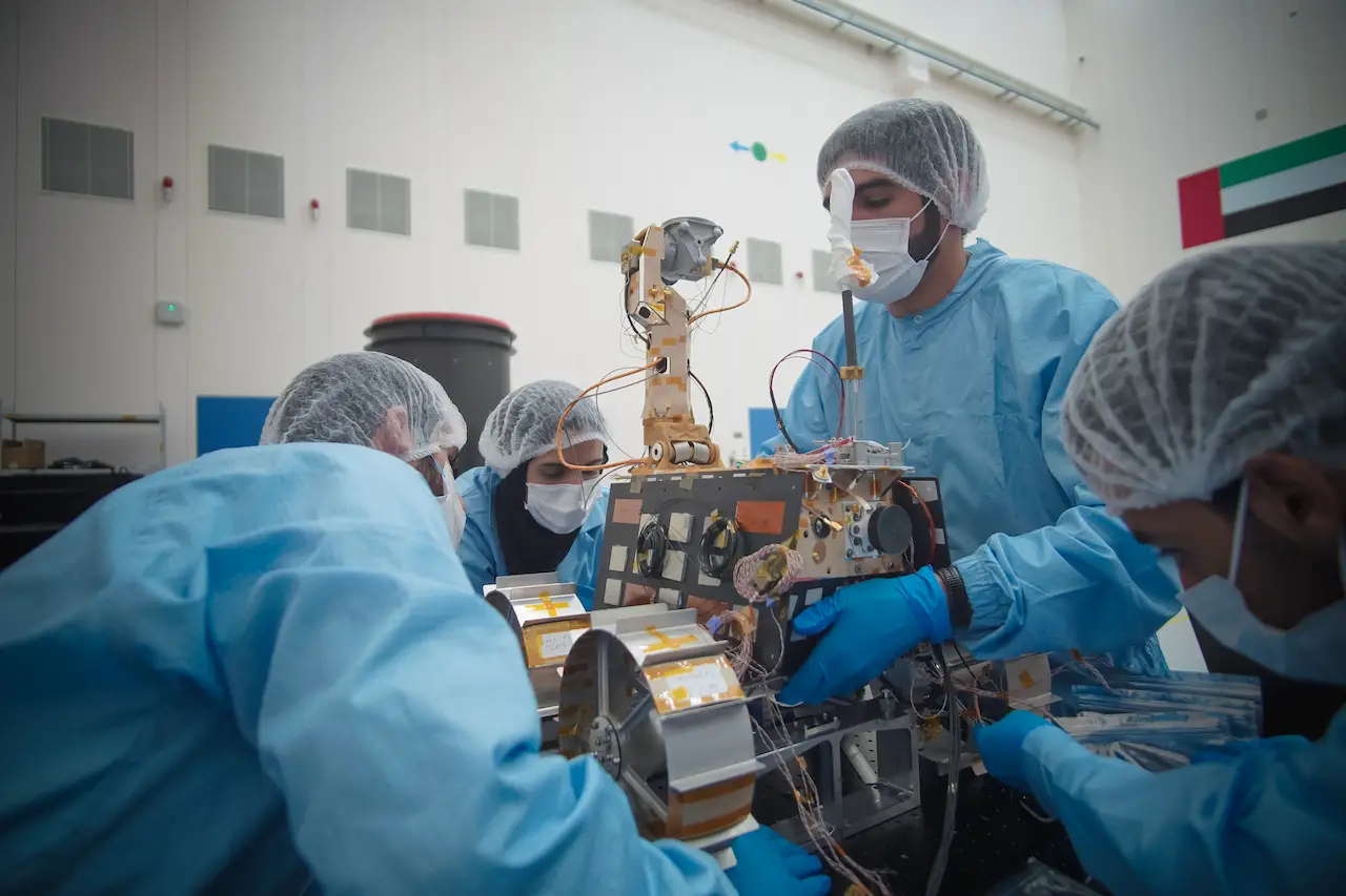 Team at MBR working on Rashid Rover