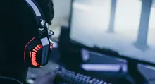 gamer with headset on