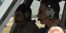 Pilots in jet plane
