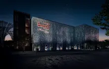 Women's Pavilion at Expo 2020 at night