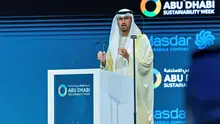 Dr. Sultan Al Jaber at a public speaking appearance