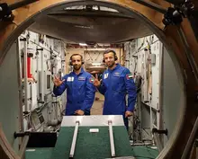 emirati astronauts hazzaa almansoori and sultan alneyadi prepare for space